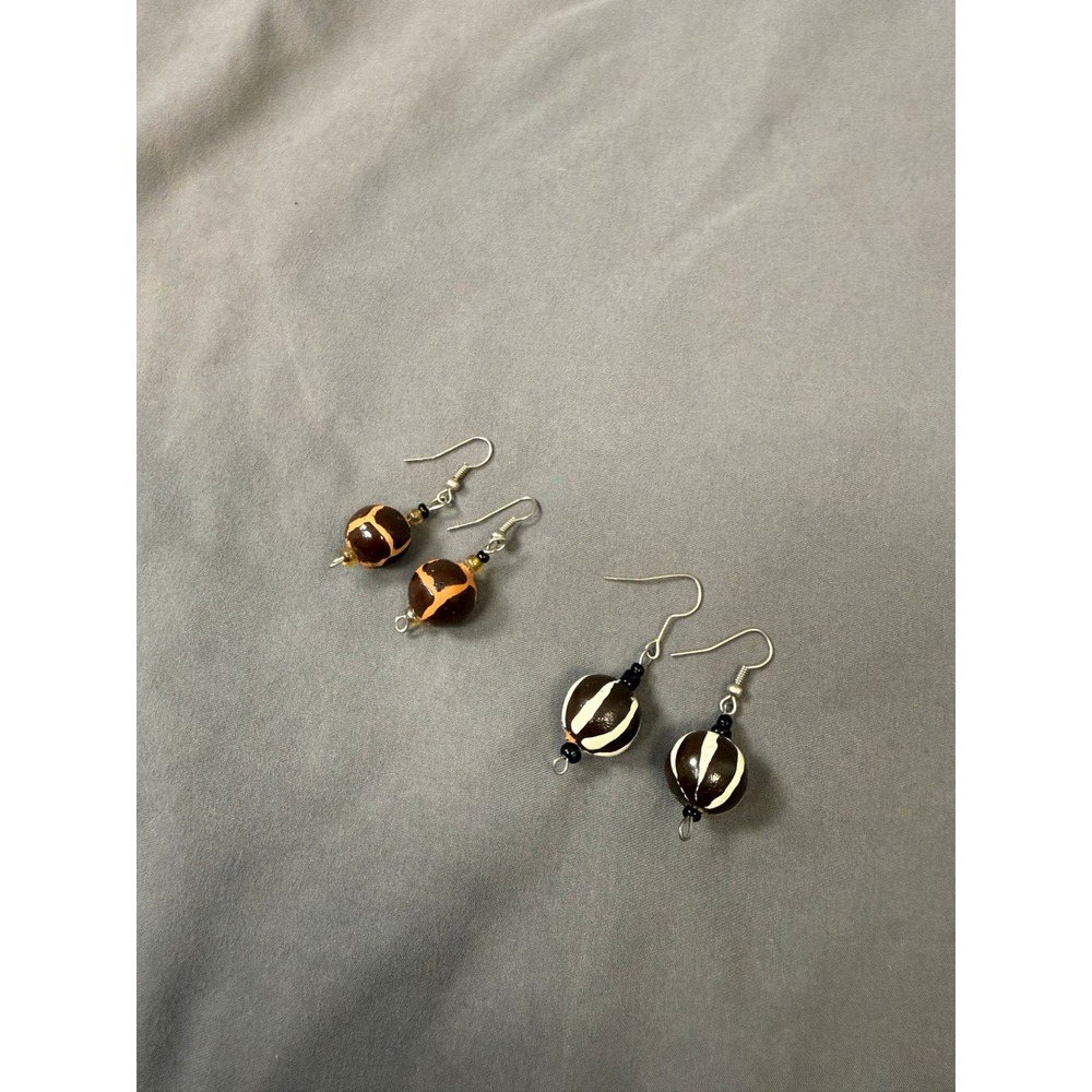 Handmade‎ Earrings Giraffe and Zebra Stripe Patterns